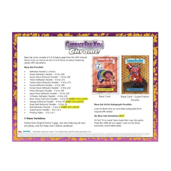 FACTORY SEALED NEW! 2022 Topps Garbage Pail Kids Chrome Series 5 Hobby Box - Picture 4 of 4